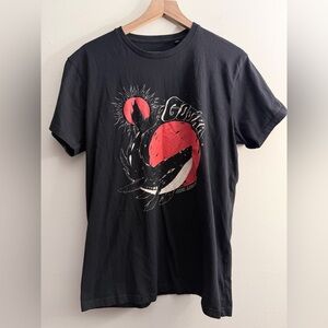 Gojira Unisex Adult Whale Sun Moon T-Shirt Black XL